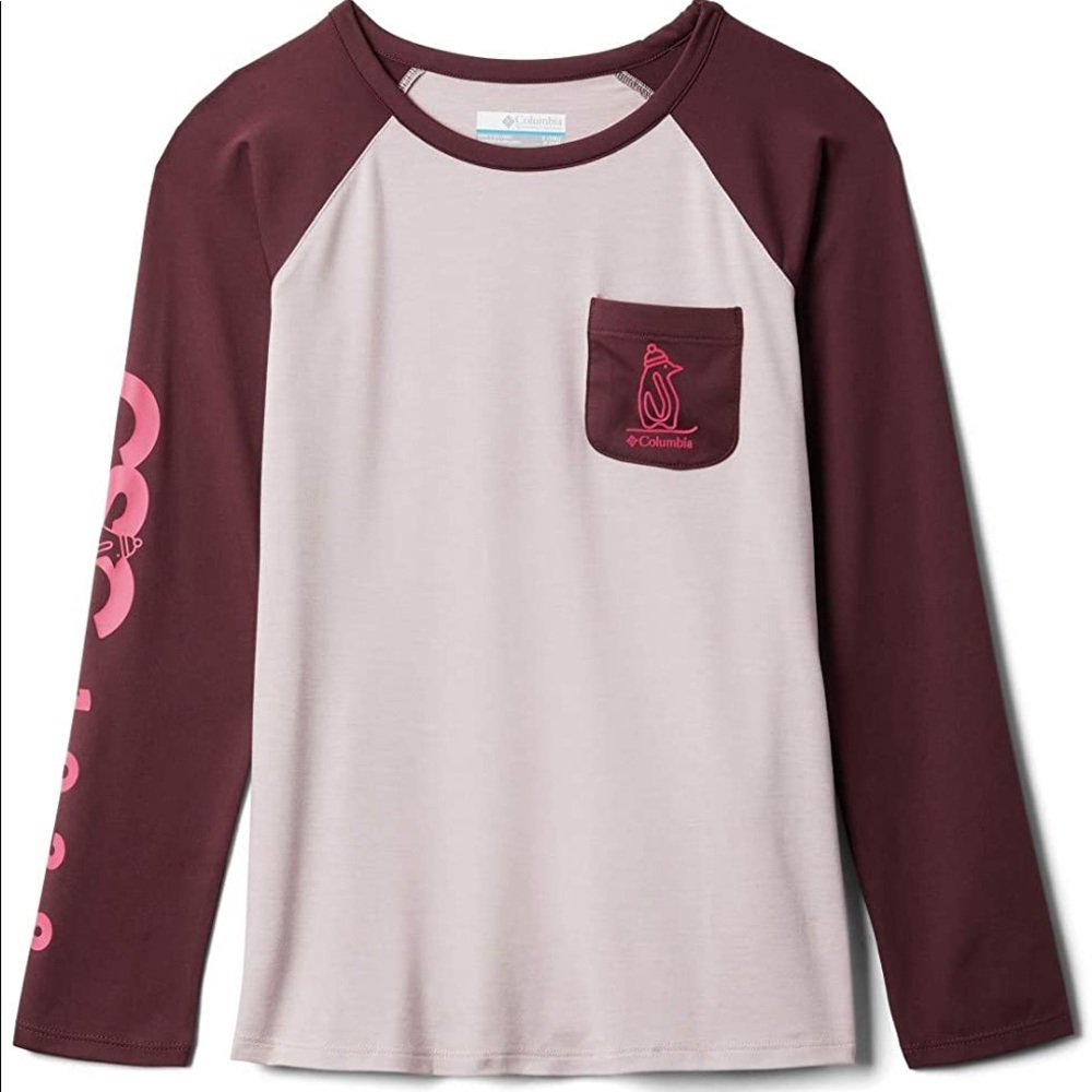 COLUMBIA Girls Better Edge Mineral Pink/Malbec Long Sleeve Tunic